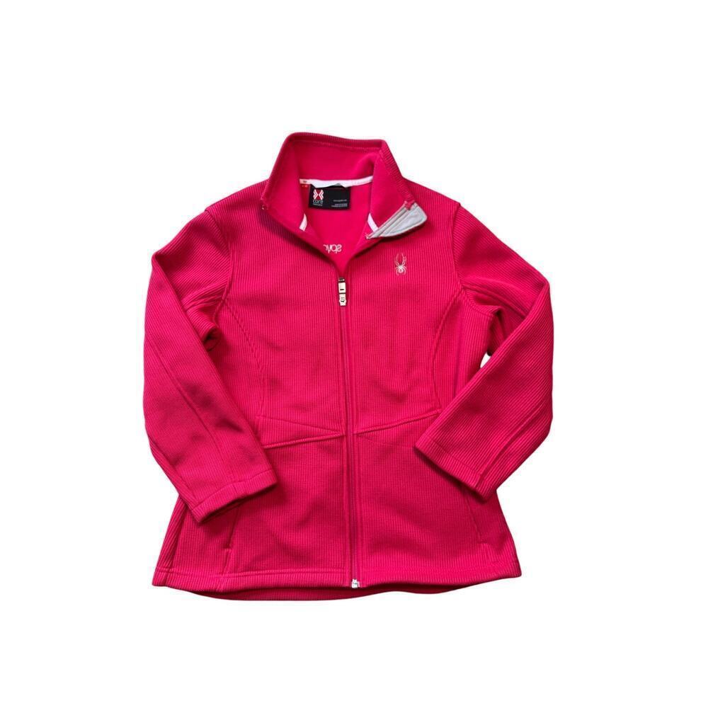 SPYDER CORE Sweater/Jacket, size Large, Red/Pink; full zip;